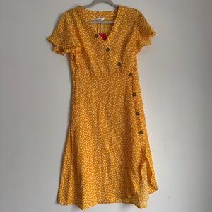 Yellow floral dress- new with tags!